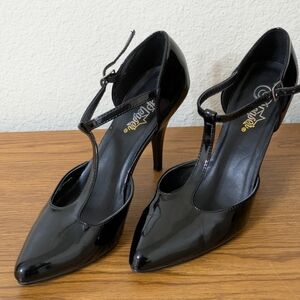 Pleaser Vanity T-Strap Heels